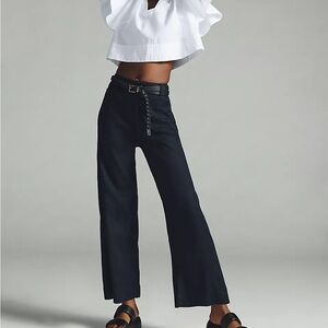 Maeve x Anthropologie The Colette Cropped Wide Leg Linen Pants, Sz30, NWOT